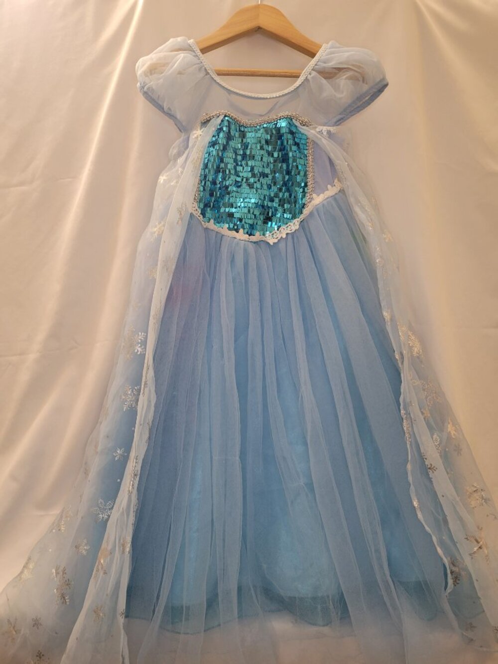 Trish Scully Child Blue Snowflake Ice Princess Elsa Inspired Gown Size 5